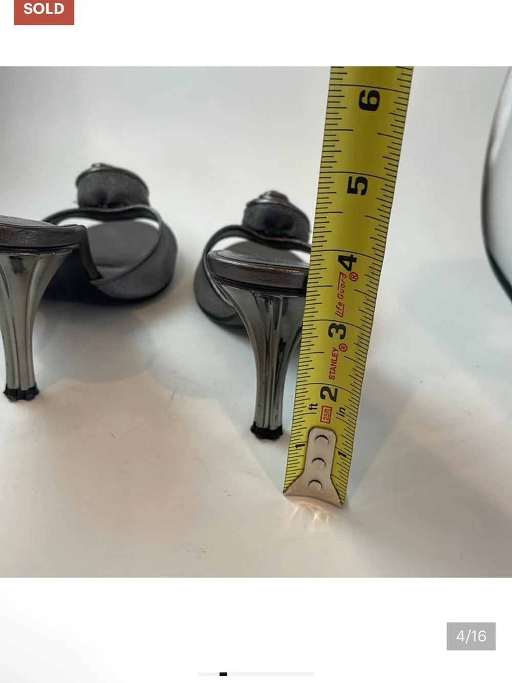 Anne Klein Pewter/Silver Heels Made in Italy